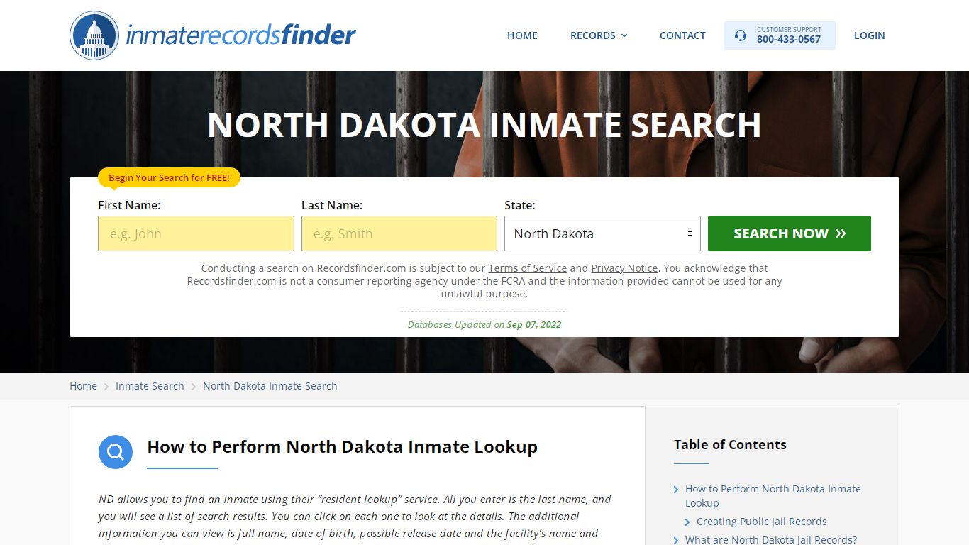 North Dakota Inmate Search - Jail & Prison Records Online